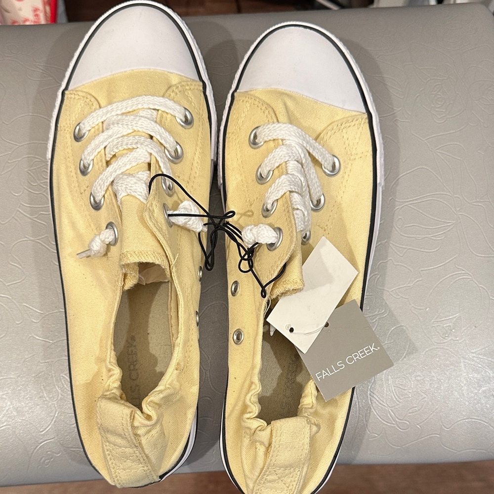 Falls Creek Light Yellow Canvas Sneakers